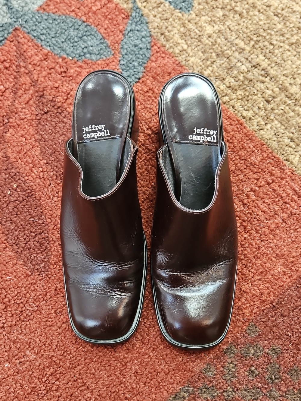 Jeffrey Campbell Womens Heeled Dark Brown Leather Loafers 7.5